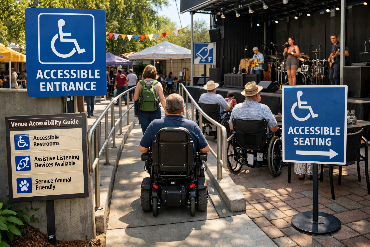 Ilustracja: dostępność obiektu — wejście