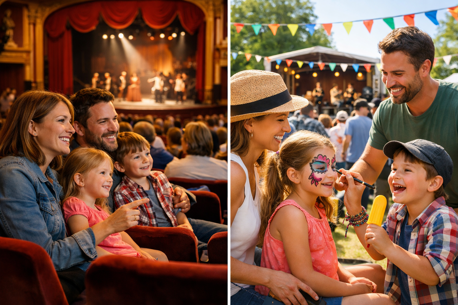 Ilustracja: wydarzenie kulturalne z dziećmi